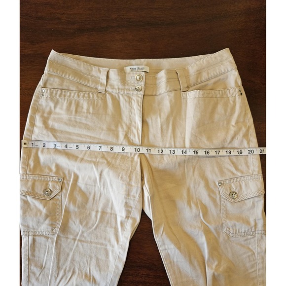 White House Black Market Pants Womens 8 Crop Leg Cargo Stretch Casual Pockets - Picture 16 of 16